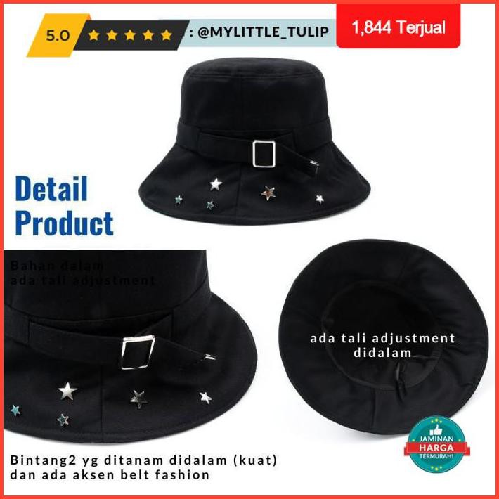 Super Sale Topi Bucket Hat Artis Korea Kpop Style / Bucket Hat Gaya Korea Keren - Putih Exclusive