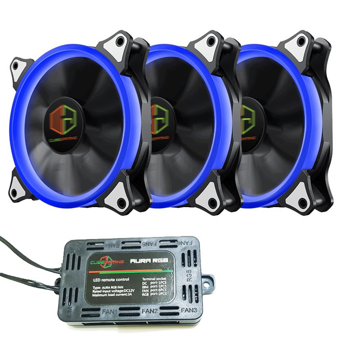 CUBE GAMING AURA RGB RING FANS (3 Pcs Ring Fan + Wireless Remote )