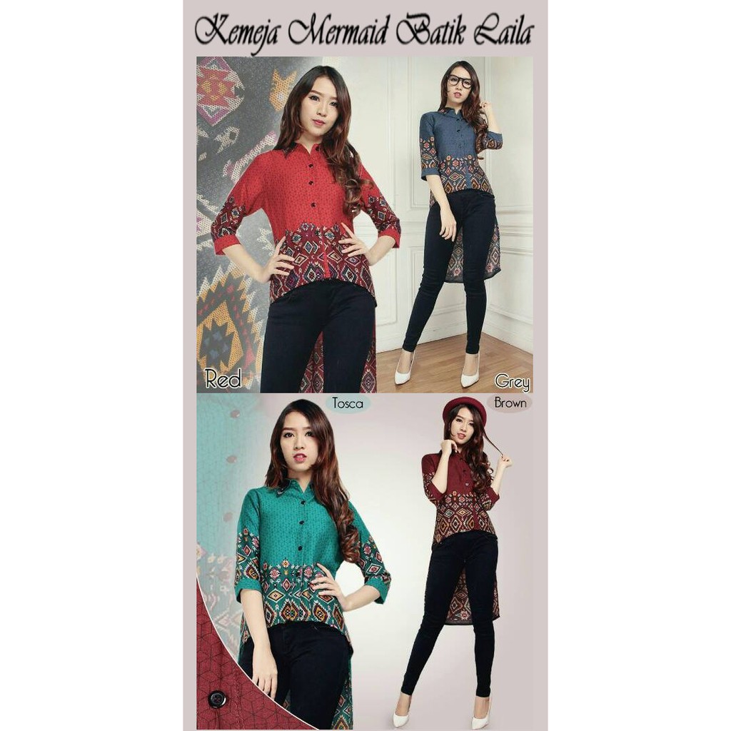 Kemeja Mermaid Batik Laila Casual