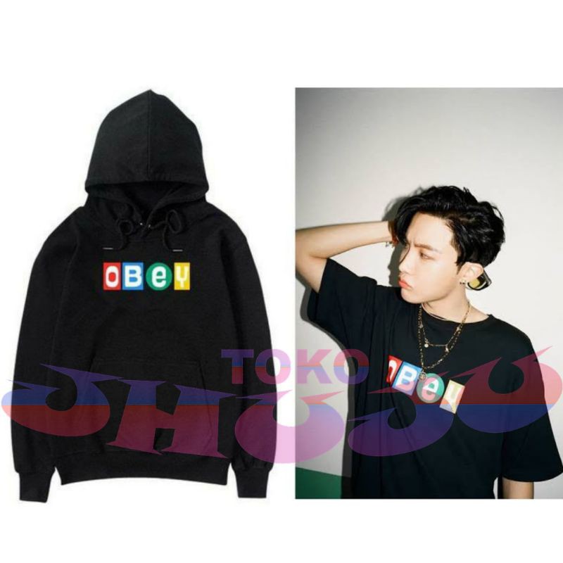 ( VERSI HOODIE ) BTS J-Hope style Obbey jaket hoodie jumper