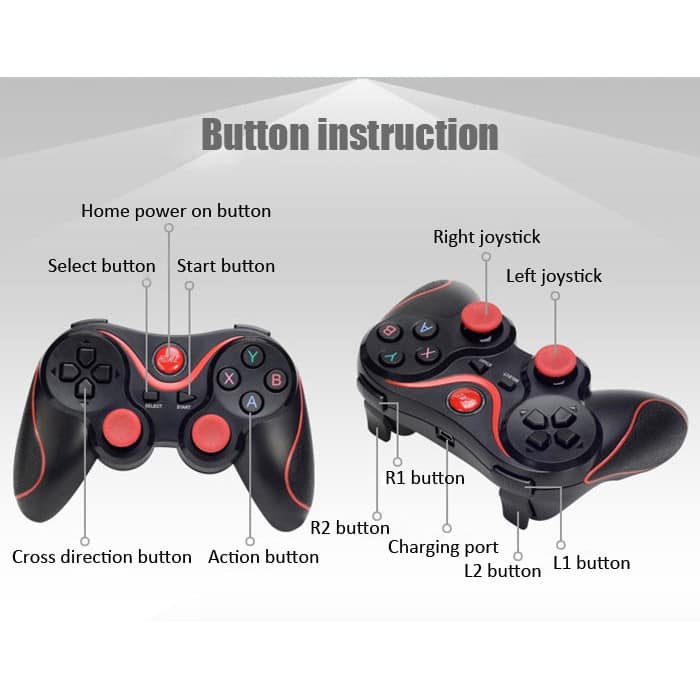 X3 Gamepad Joystick Bluetooth Plus Holder HP - X3 Wireless Controller