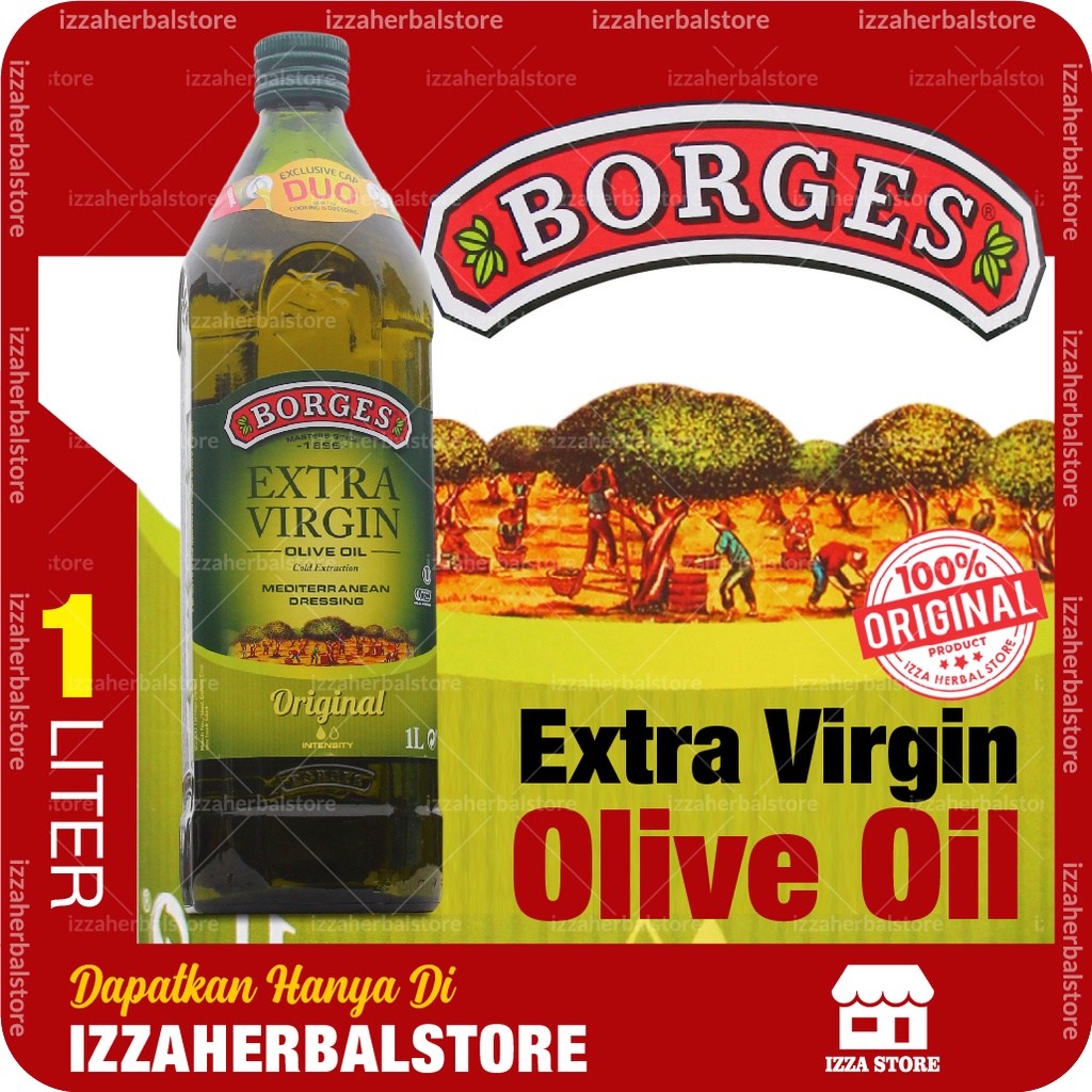 EXTRA VIRGIN OLIVE OIL 1 Liter Borges Minyak Zaitun Solusi Obat Tukak Lambung 100% ORIGINAL