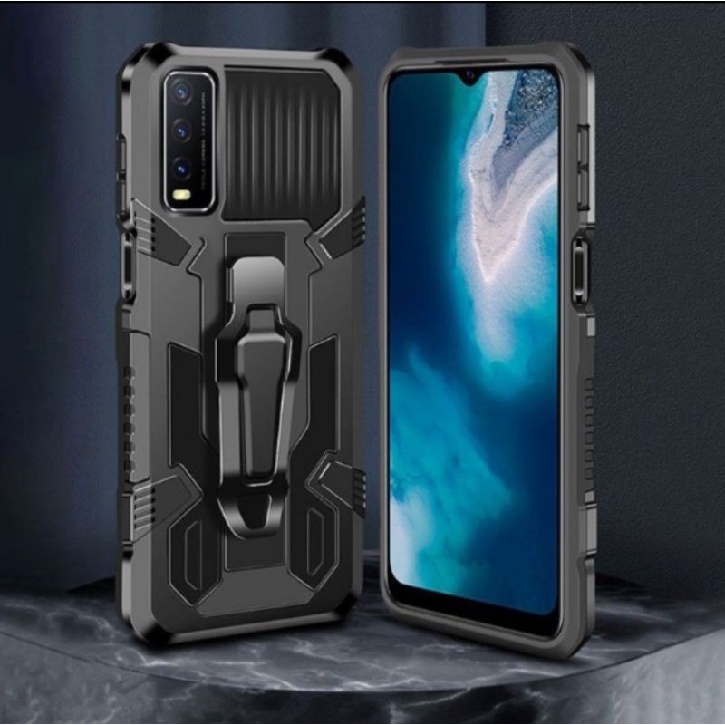 VIVO Y20 / Y20i / Y20S / Y20G / Y20SG / Y12S / Y51 / Y51A / Y53S 2020 Soft Case Silicon Belt Clip Cristal Robot Hard Case Cassing Cover Hp