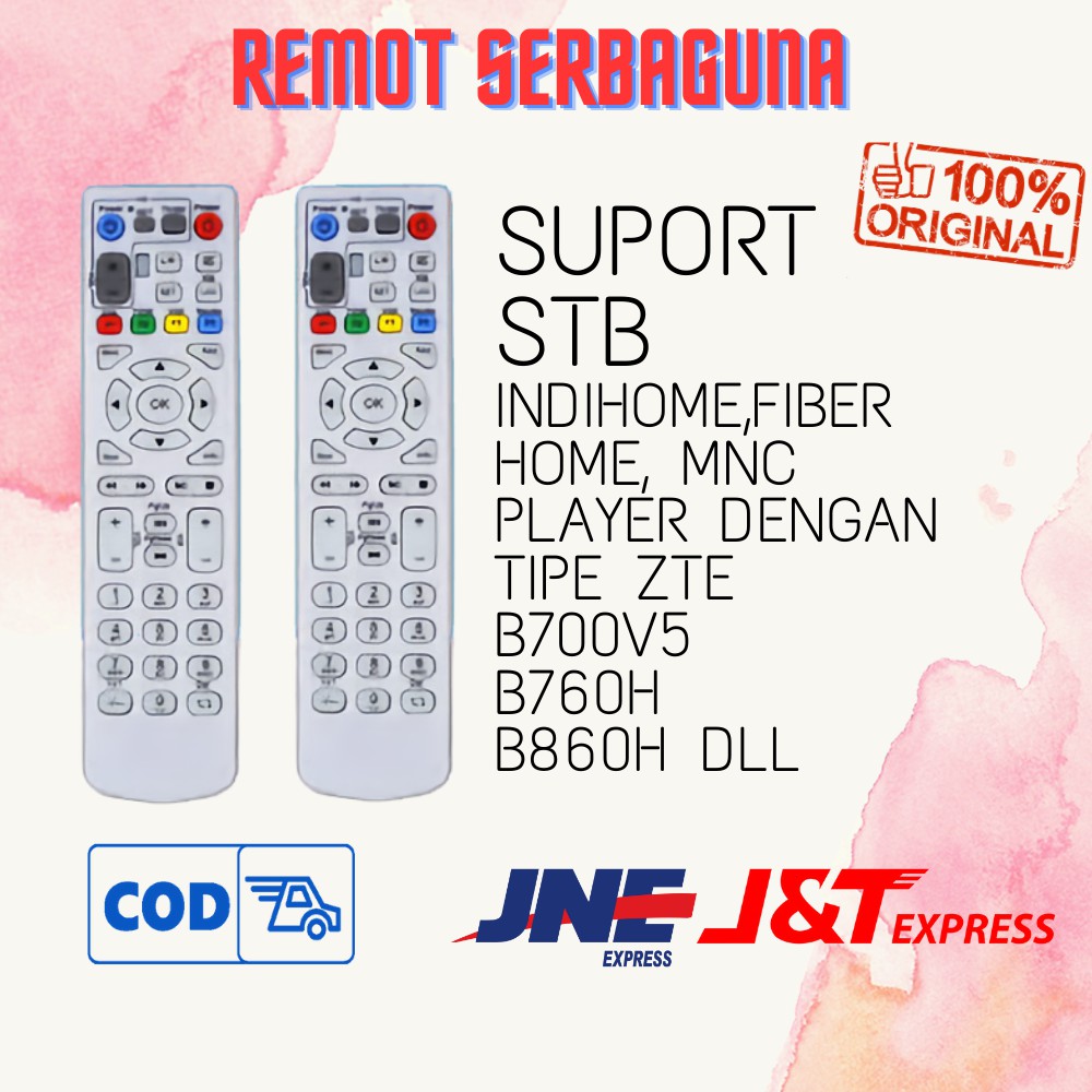 Remot/Remote Receiver STB BISA UNTUK INDIHOME/TELKOM SPEEDY ZTE B700V5,B760H,B860H Jun Da RM-001