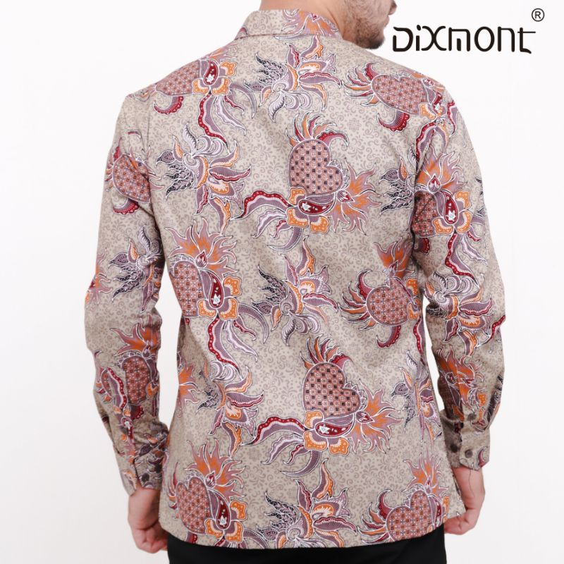 Dixmont Kemeja Pria Batik Panjang Hem BL00521