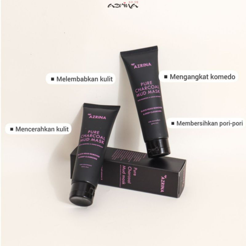 MFI - Azrina Pure Charcoal Mud Mask | Acne Purifying Clay Mask | 50ml