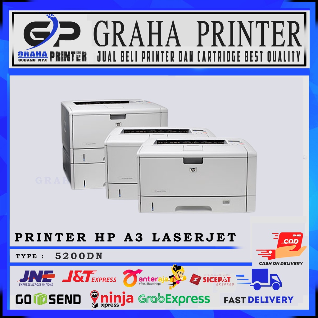 PRINTER A3 HP 5200DN ( DUPLEX ) | HP PRINTER A3 HP 5200DN MURAH | LENGKAP & BERKUALITAS