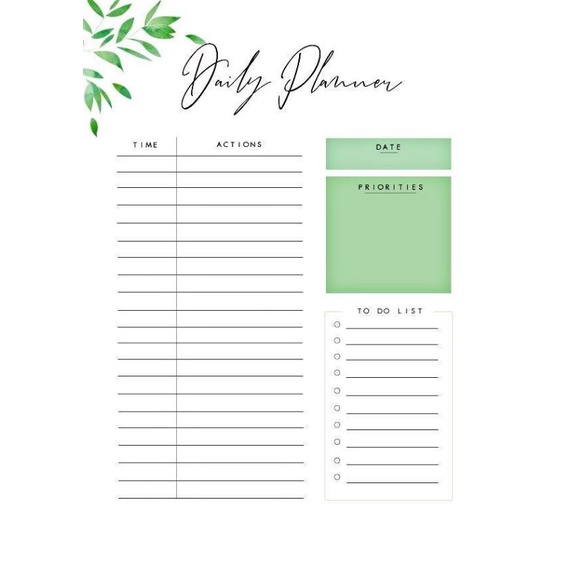 

Daily Planner / Bullet jurnal / Planner Harian Loose Leaf A6 Design 1.2