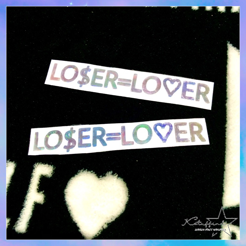 [kstuffind] TXT LOSER = LOVER HOLOGRAM STICKER STIKER MURAH LO$ER = LO♡ER HOLO FOE