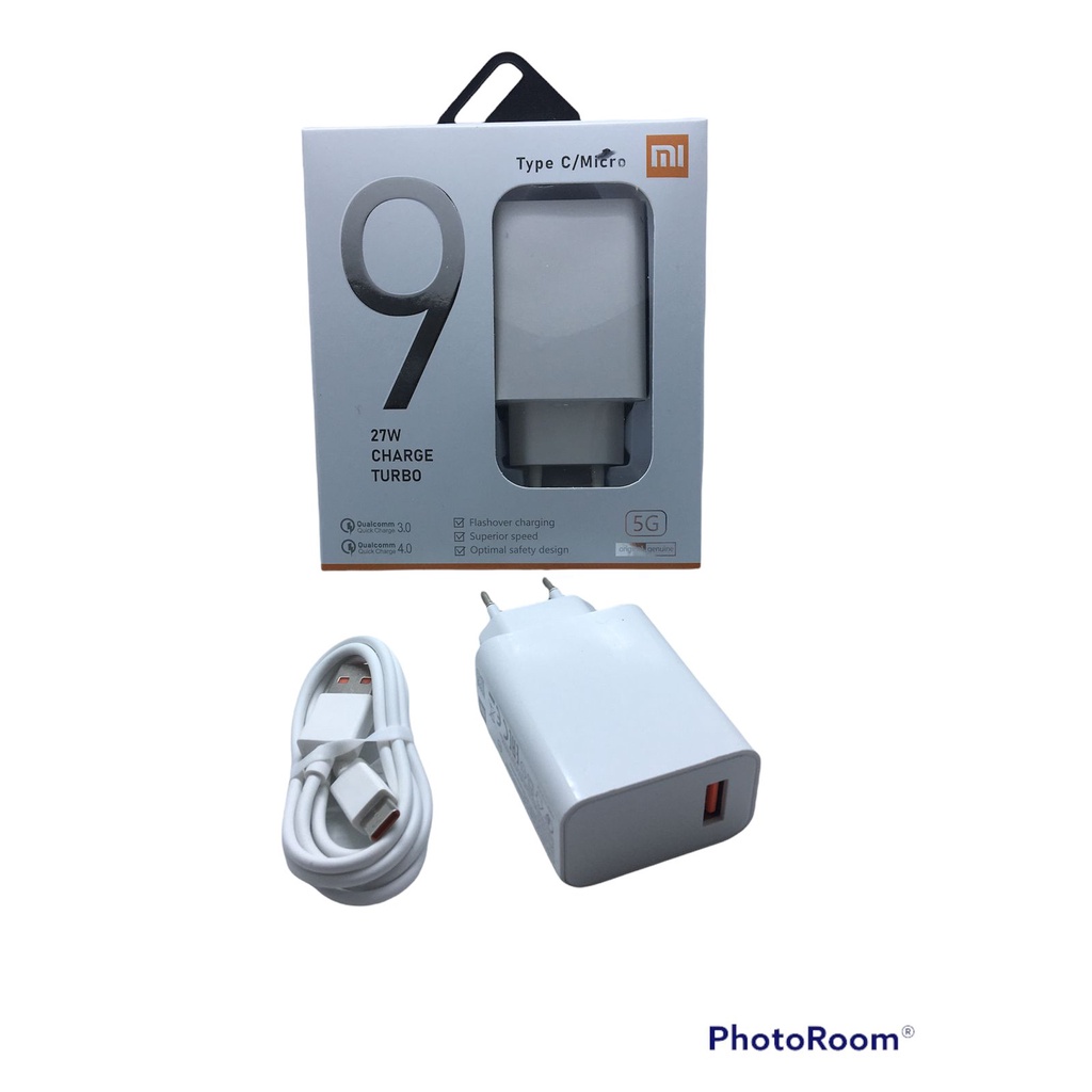 Charger XIAOMI REDMI NOTE 9 27W 8 PRO Note 7 Note 8 MI 9 MI 8 TYPE C ORIGINAL 100% Fast charging / travel adaptor charger xiaomi mi9