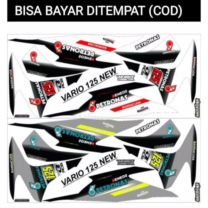 (COD)  STIKER  VARIASI MOTOR HONDA VARIO 125NEW PETRONAS   STIKER MURAH