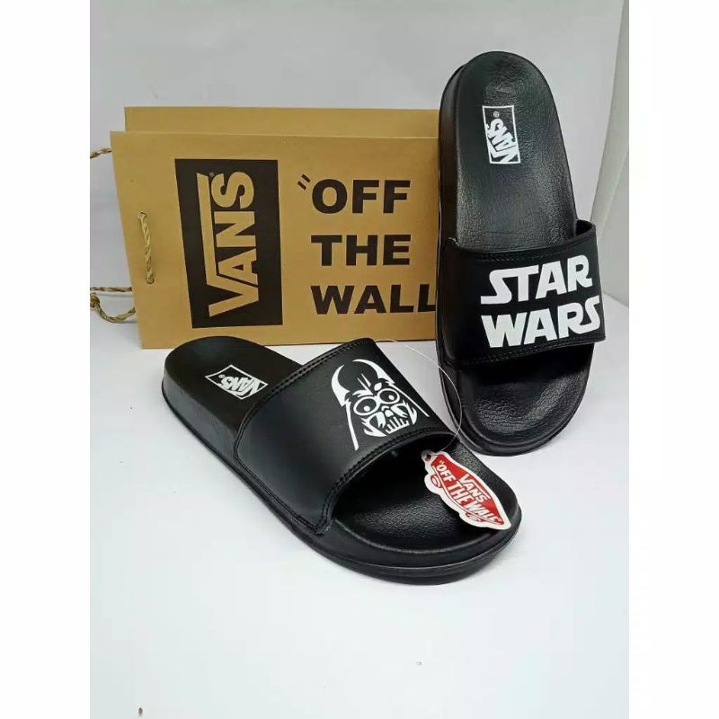 Sandal Vans x STAR WARS Full Black/ Sandal Flip Flop Pria Wanita-4