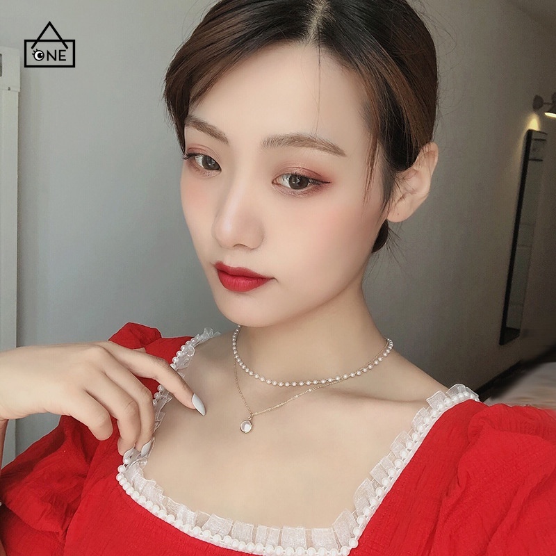 COD❤Fashion Retro  Korea Kunci Kalung Multilayer Liontin Wanita Rantai Emas Kalung Perhiasan  A one