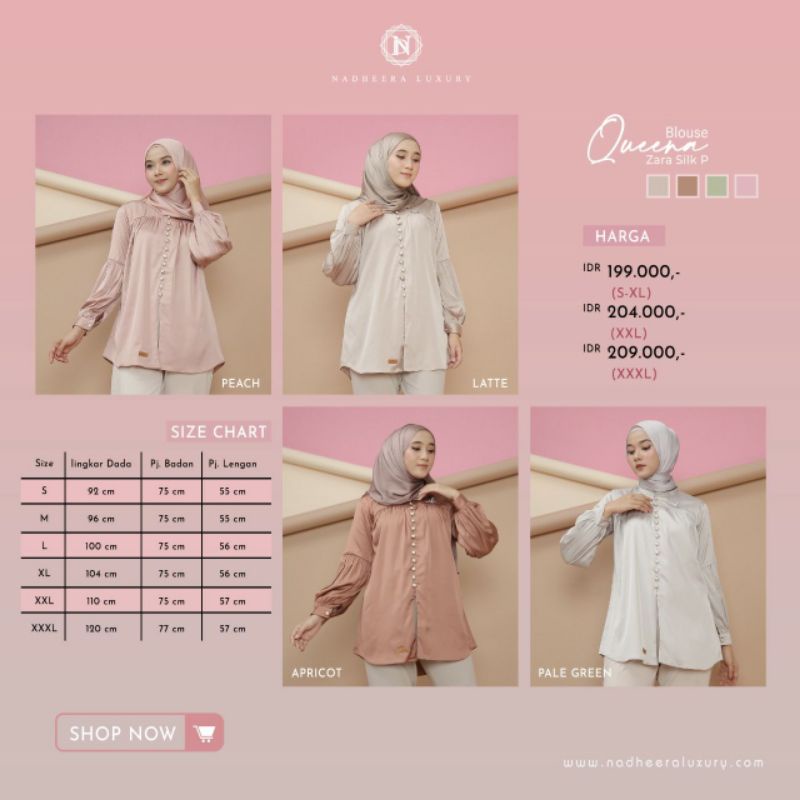 QUEENA BLOUSE NADHEERA LUXURY ORI