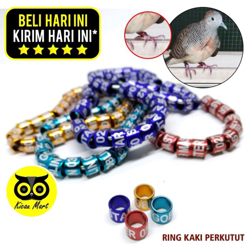 Ring perkutut satunya 5rb gelang kaki burung kutut laser kuat