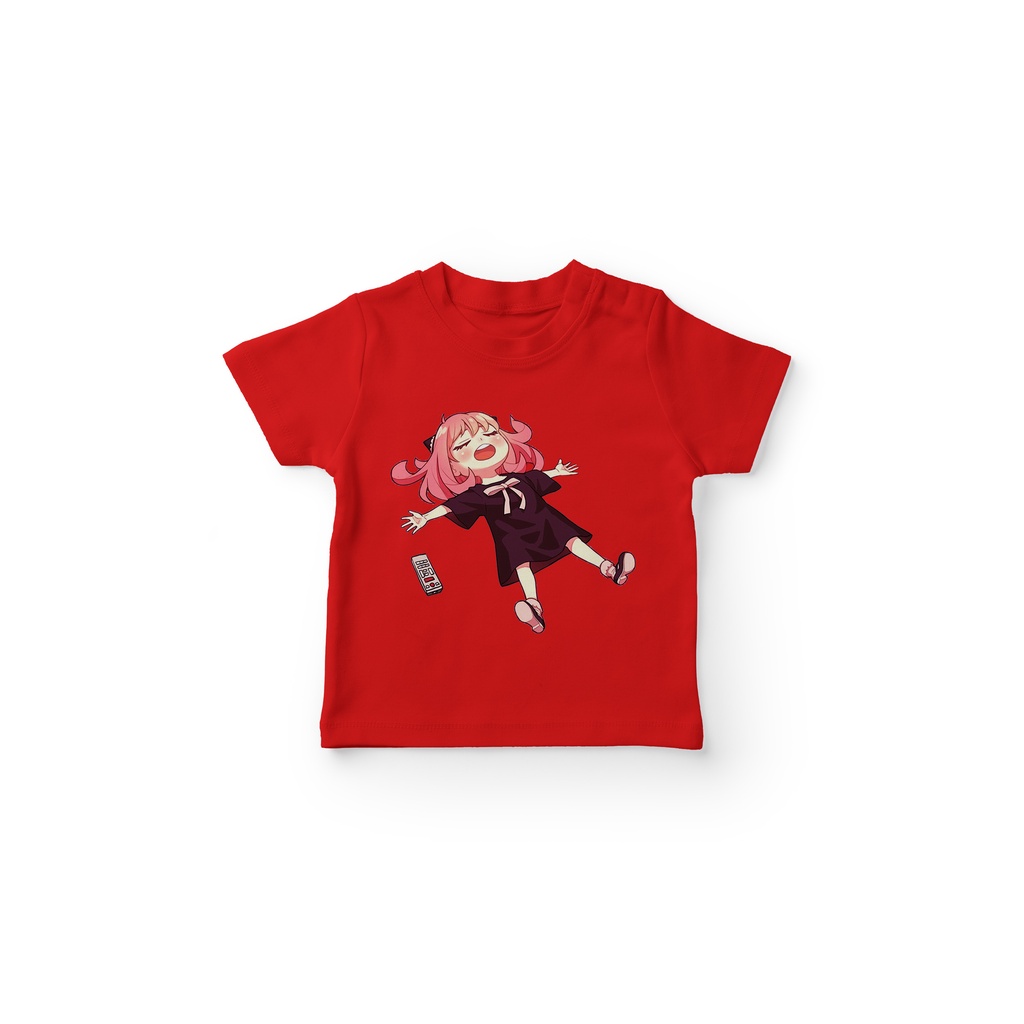 GKAMSXF2215 Kaos Anak Unisex Anime Kartun Karakter Spy X Famili Anya Sleeping Baju Anak Lengan Pende