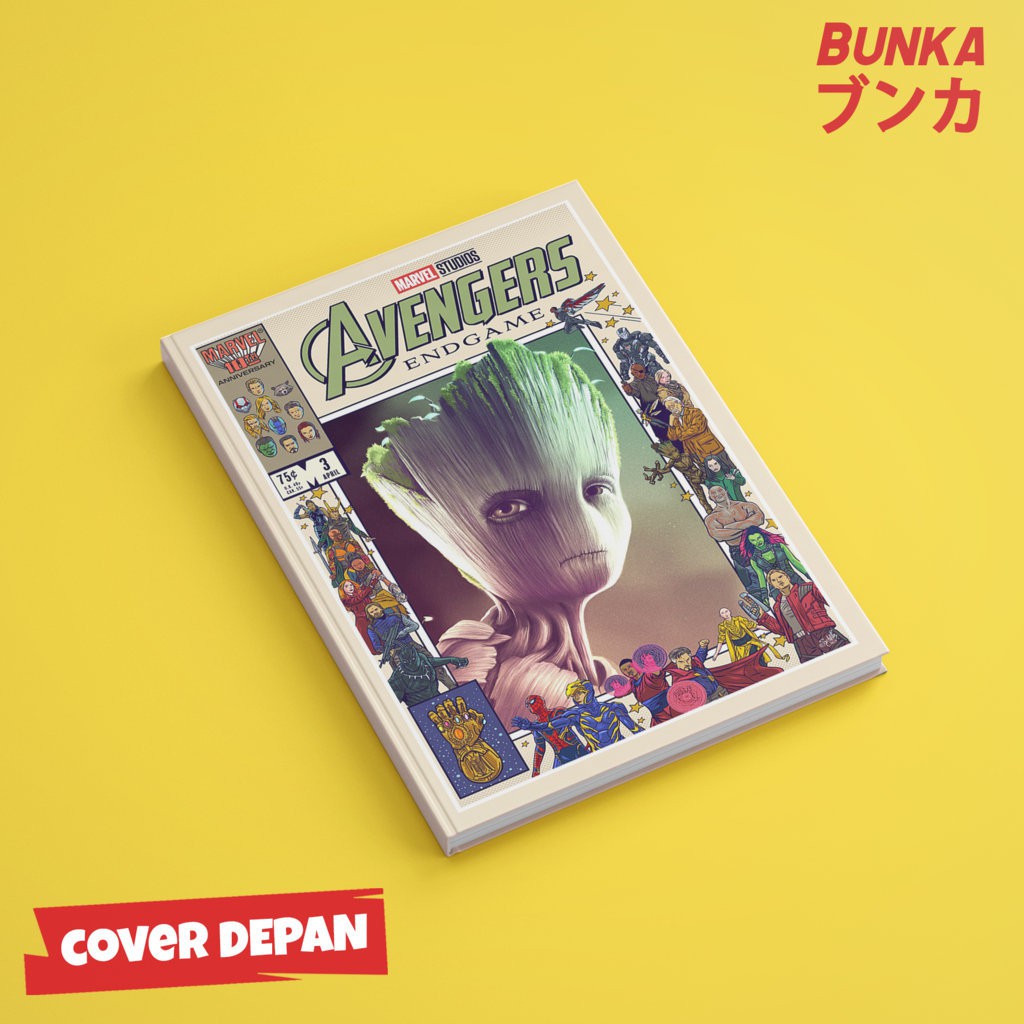 

Notebook Hardcover Marvel Avengers Groot Ukuran A5 Buku Tulis Catatan Agenda Planner Jurnal Notebook Gift Couple