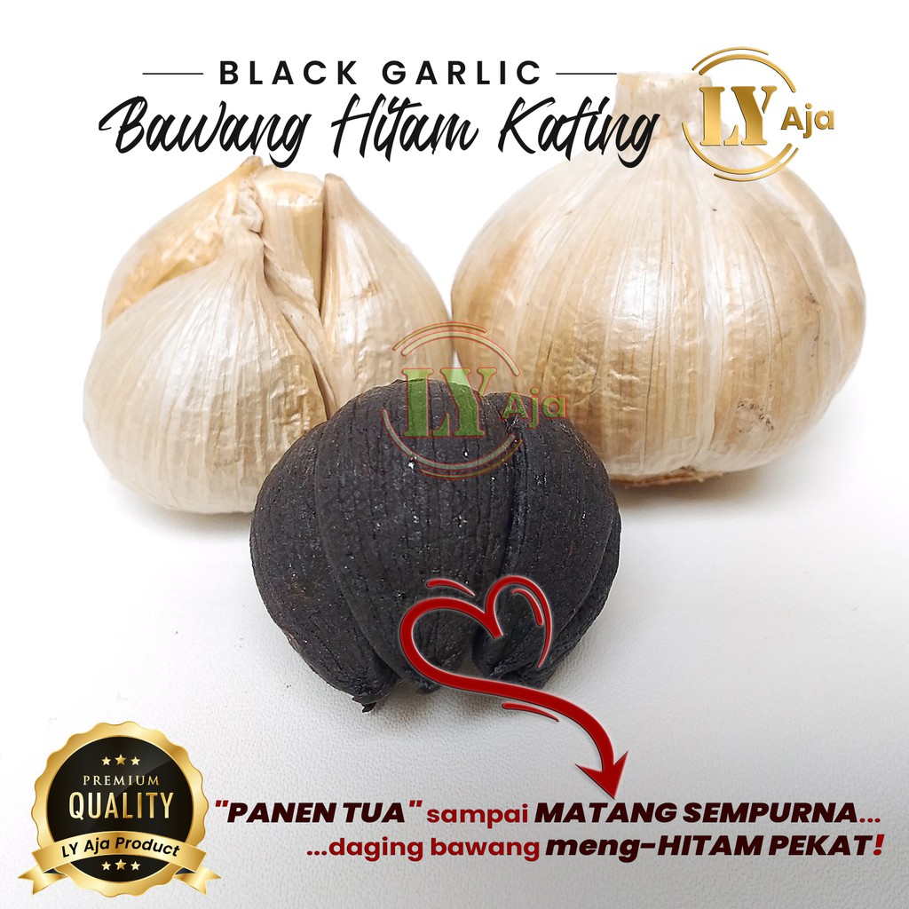 Bawang Hitam Kating Black Garlic Sweet Bulbs LY Aja 500 Gram Ekonomis 500 Gr