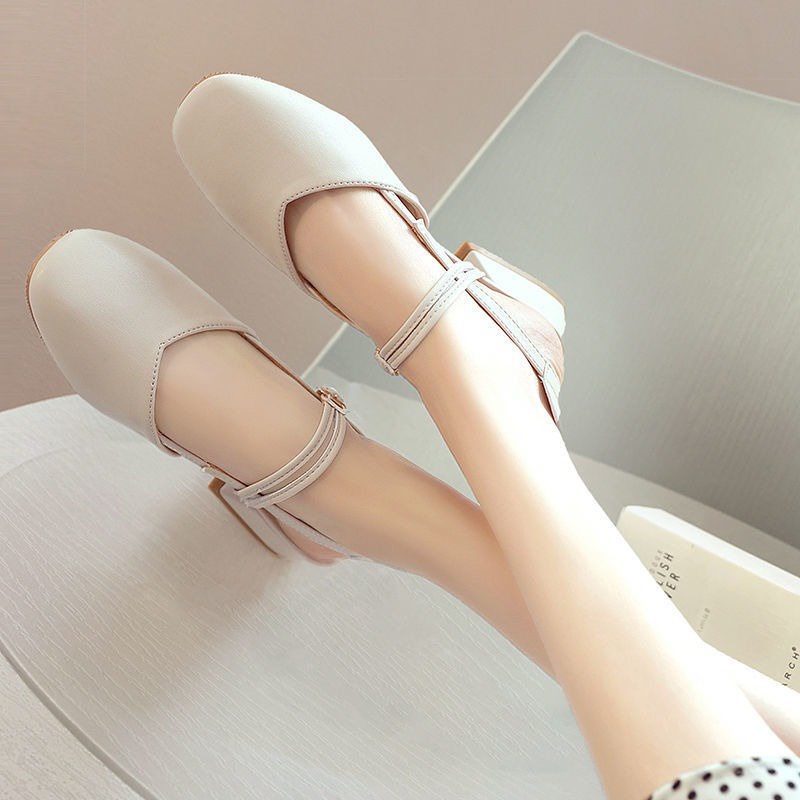 Sendal Perempuan Korean Style Nude Sandal Simple Santai Wanita Import Hak Platform SD-102