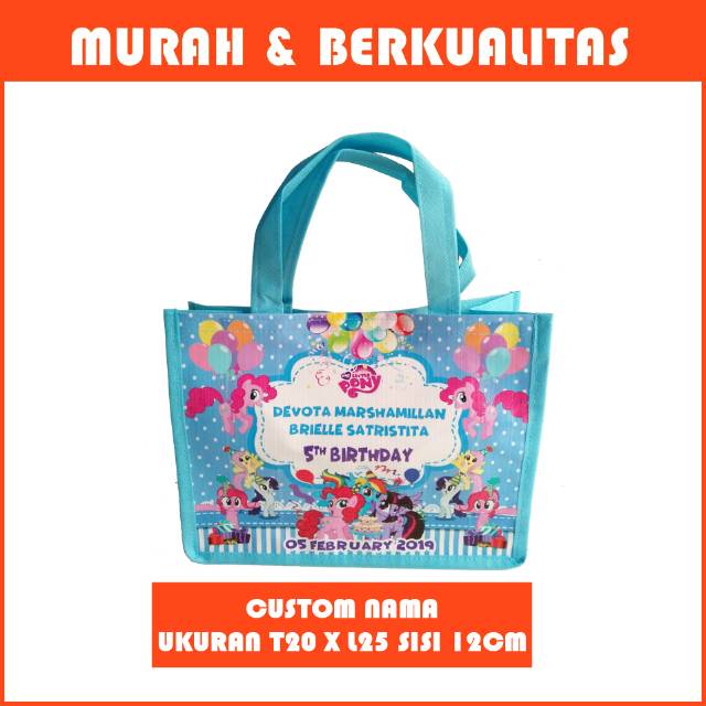 

Tas ultah Mika karakter/Tas ultah little pony/Goodie bag ultah mika