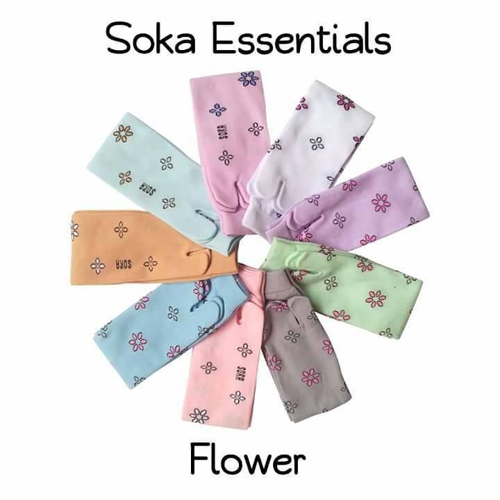 Kaos Kaki Jempol SOKA Motif Essentials Flower - Jempol Pendek Size M Motif Bunga