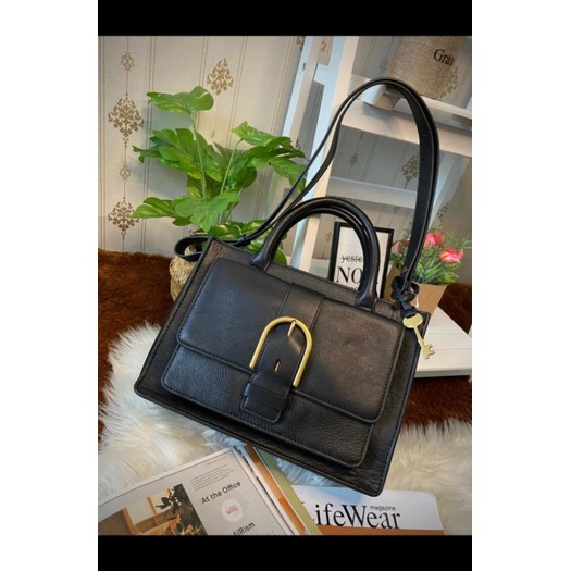 Fossil Willey Satchel Black Bag