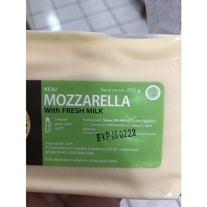 

101bfbb Keju Mozzarella 250 Gram Leleh Karet Mozarella Mozarela Mojarela Xa201As