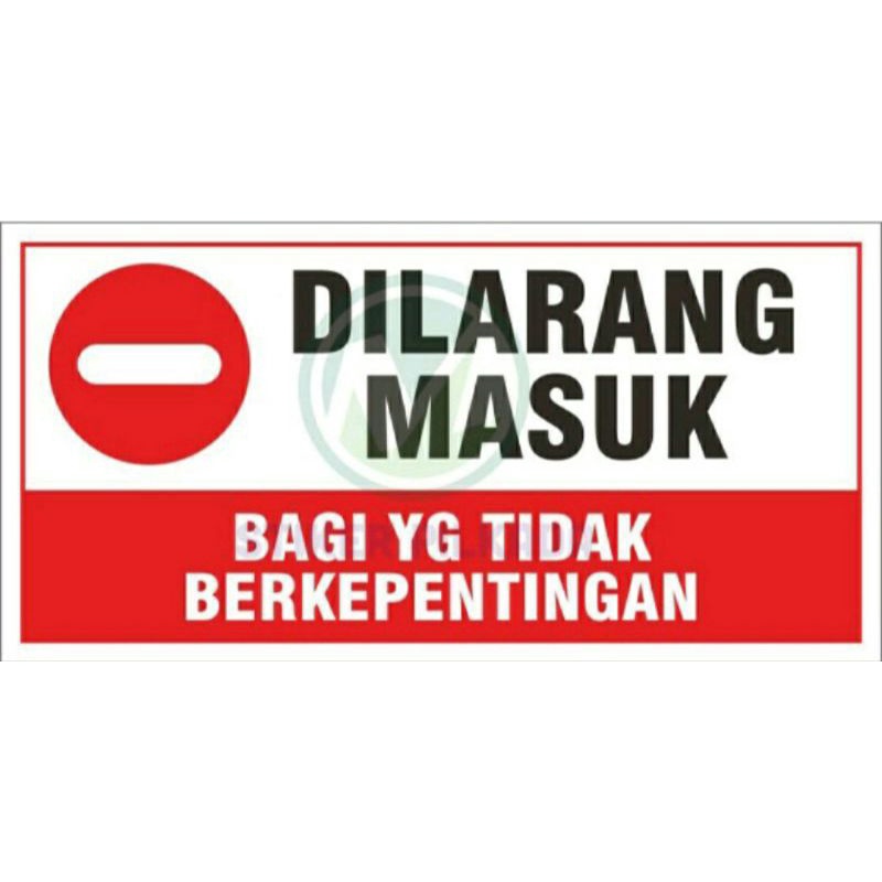 

STIKER DILARANG MASUK BAGI YANG TIDAK BERKEPENTINGAN Uk. 30x35 cm