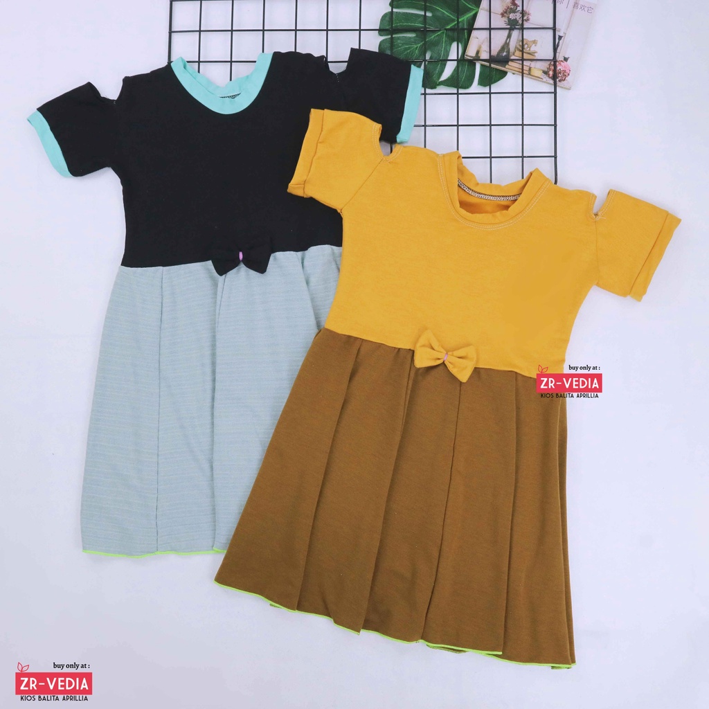 Dress Sabrina uk 6-7 tahun / Dres Anak Perempuan Import Baju Pesta Cewek Gaun Harian Kiosbaitaaprillia