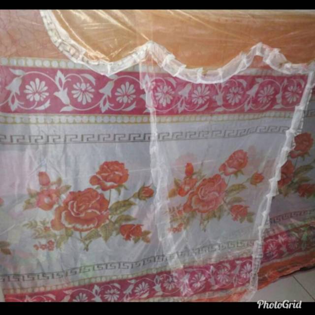 Kelambu Kotak Uk 200 x 200 cm Gantung Motif - Tirai Nyamuk Kasur Tidur