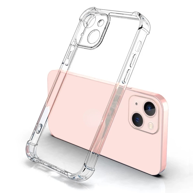 Soft Case Silikon TPU Transparan Shockproof Untuk iPhone 14 13 12 11 Pro Max Mini XR XS Max 8 7 6 6s Plus SE 2020