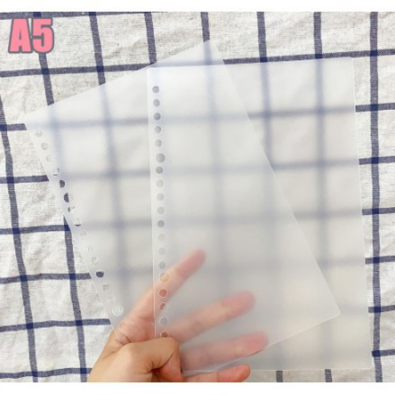 

Sampul Loose Leaf A5 Mika Transparan 20 Lubang isi 2 pcs /Sampul Binder A5