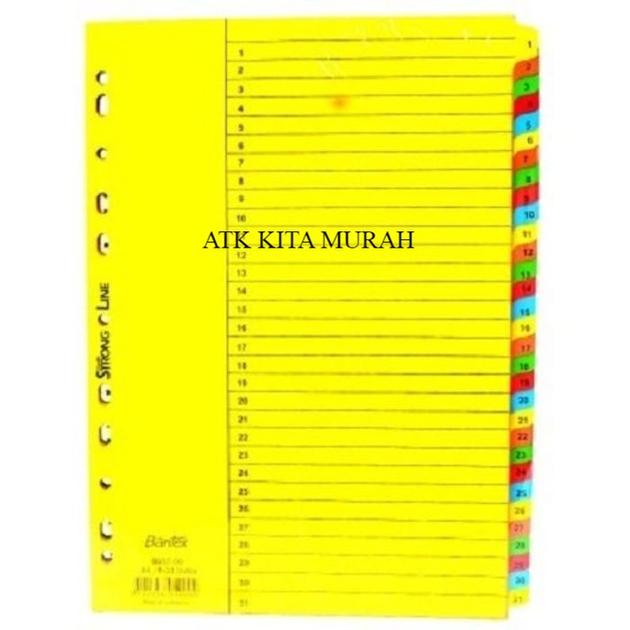 

Divider/ Pembatas Kertas A4 Bantex 1-31 - 6052