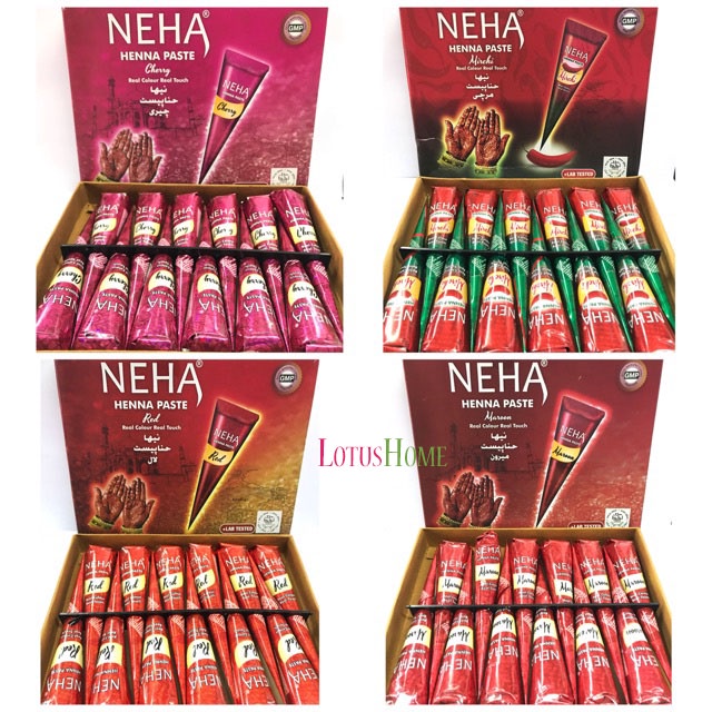 {1Box} Pacar Kuku Halal Neha Henna Hena Neha Pacar Kuku Arab BPOM Temporary Hand PaintingTermurah