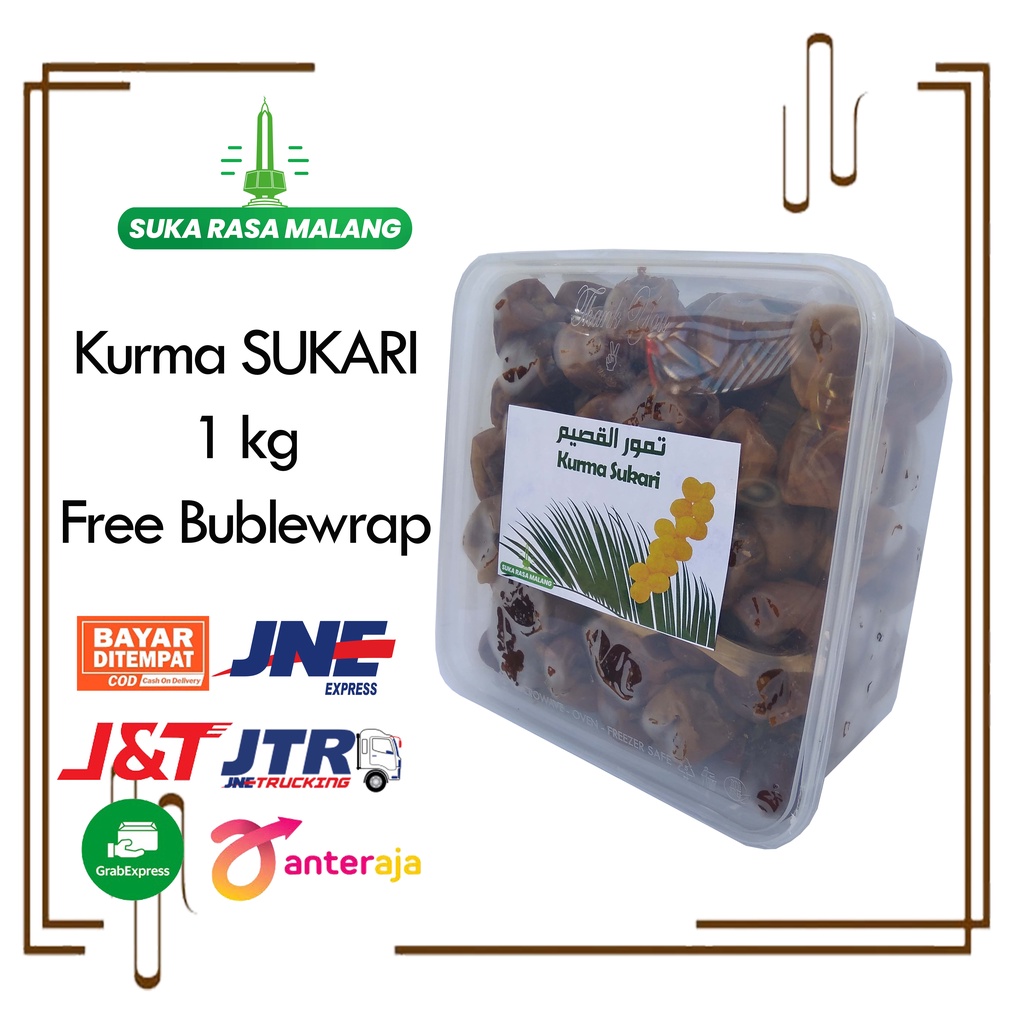 

Kurma Sukari Al Qosim 1 kg / Free packing buble dan kardus Malang