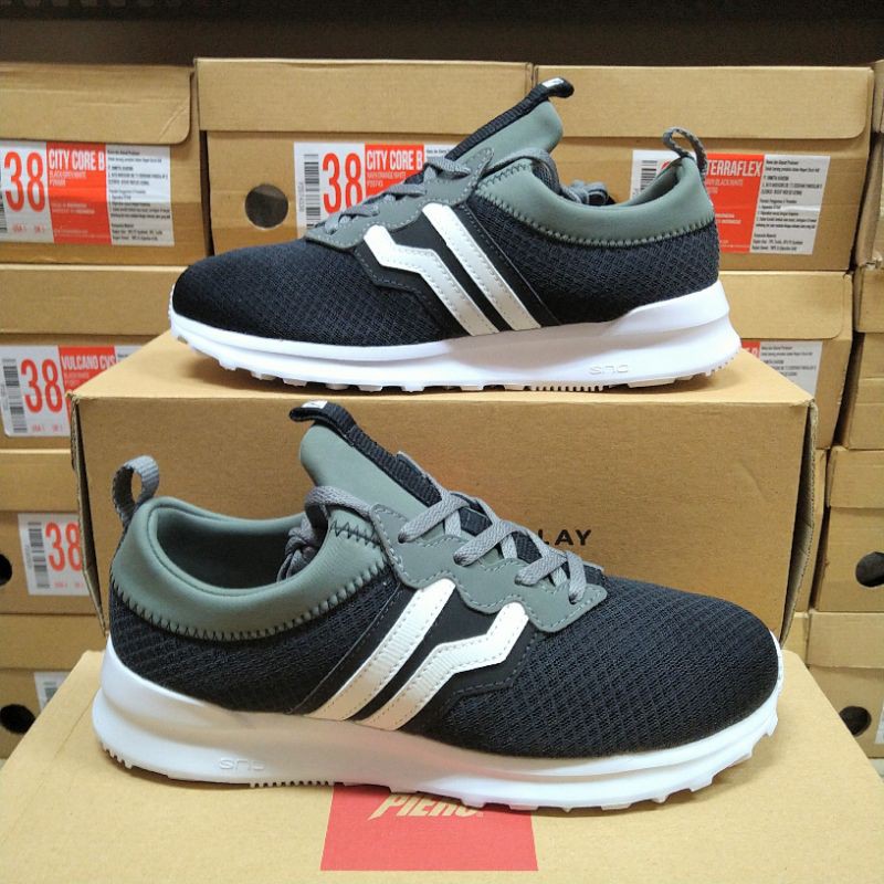 (MURAH) SEPATU SNEAKERS PIERO TERRAFLEX-HITAM ABU ORIGINAL