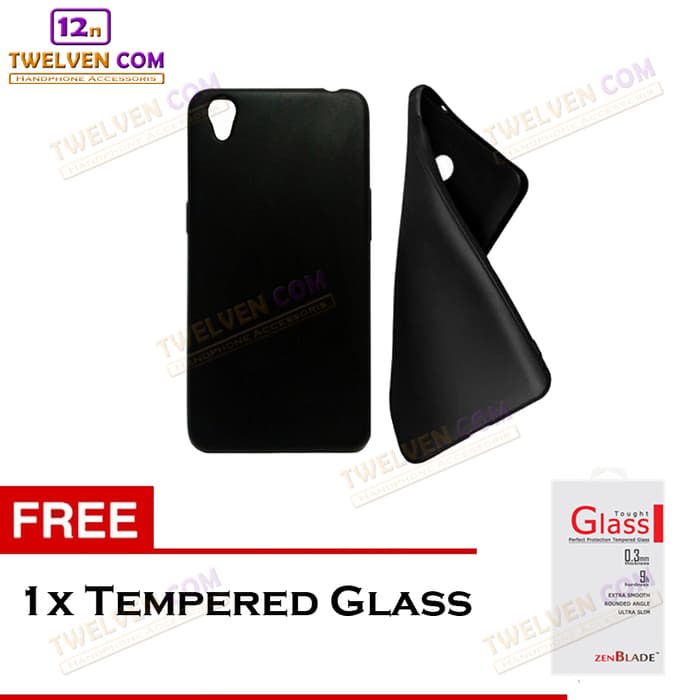 [FLASH SALE] Case Slim Matte Softcase Oppo A37 - Free Tempered Glass