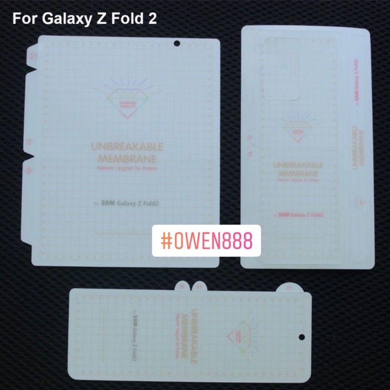 Samsung Z Fold 2 Hydrogel / Screenguard / Antigores Gel Bening Samsung Z Fold 2 Pelindung Layar HP