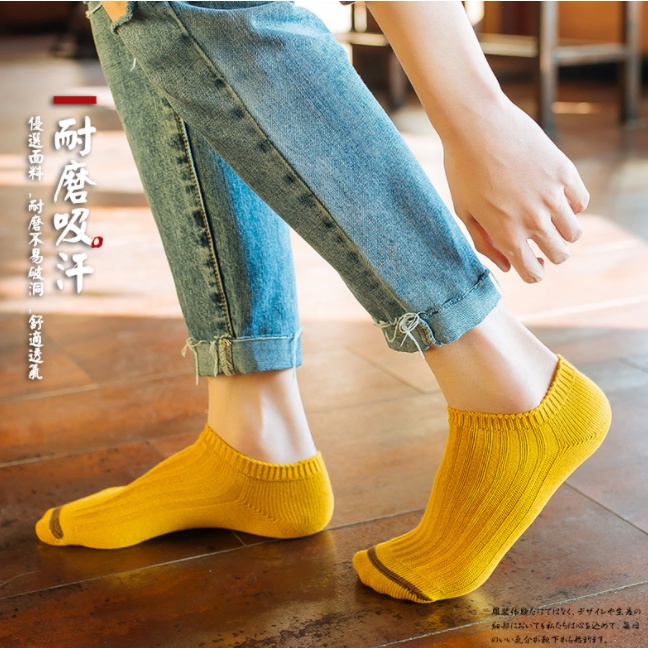 Kaos Kaki Pendek Wanita Angkle Full Color Cotton Socks SCH028