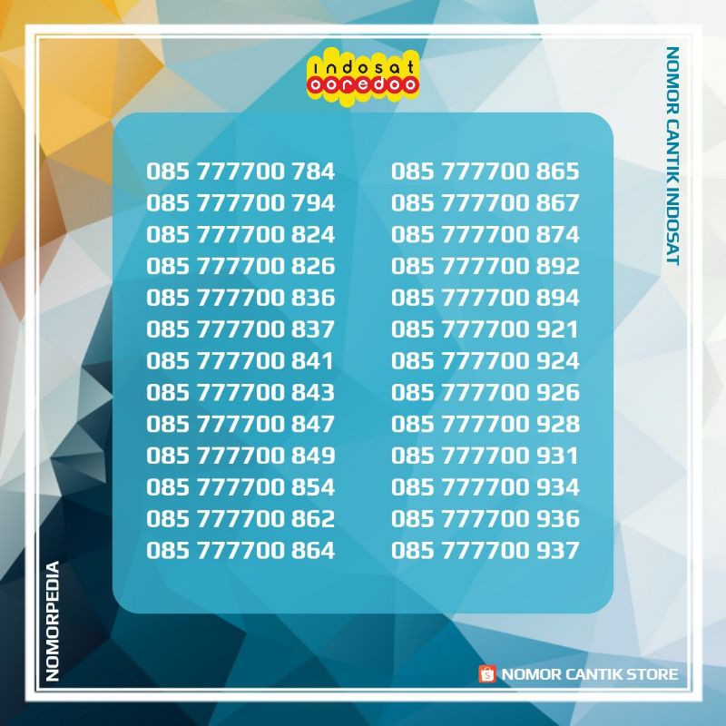 [OBRAL MURAH] NOMOR CANTIK INDOSAT IM3 | Kartu Perdana Nomer Nocan Bukan 10 Digit Triple KW