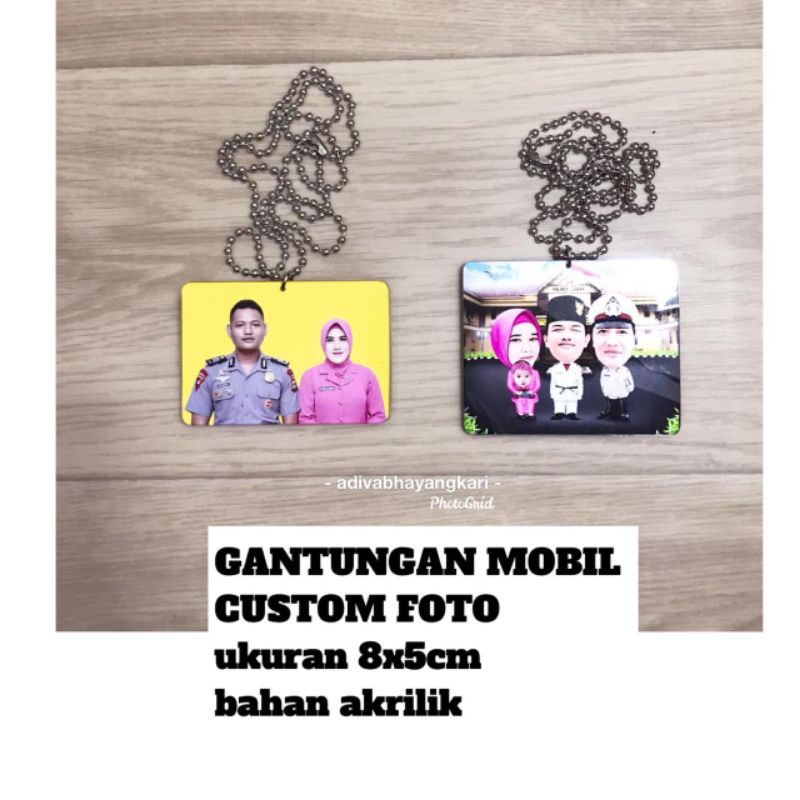 ADIVA - GANTUNGAN MOBIL AKRILIK PAKAI FOTO