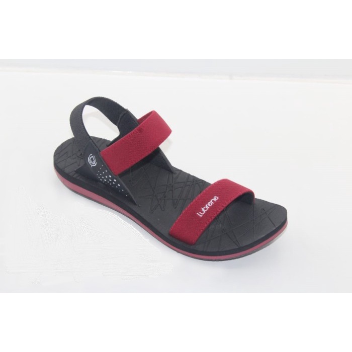 FASHION WANITA SEPATU WANITA LUBRENE SANDAL WANITA SPONGE IVORY MAROON
