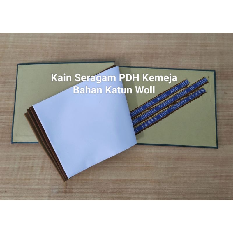 Bahan putih semi wool katun PDH PDL seragam kemeja