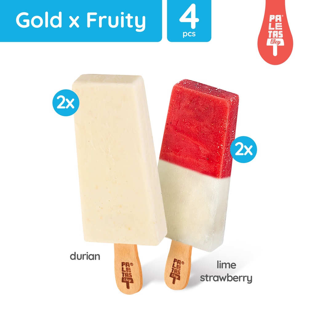 

Es Krim Paletas Wey 4 Pcs (2 Pcs Durian, 2 Pcs Lime Strawberry)