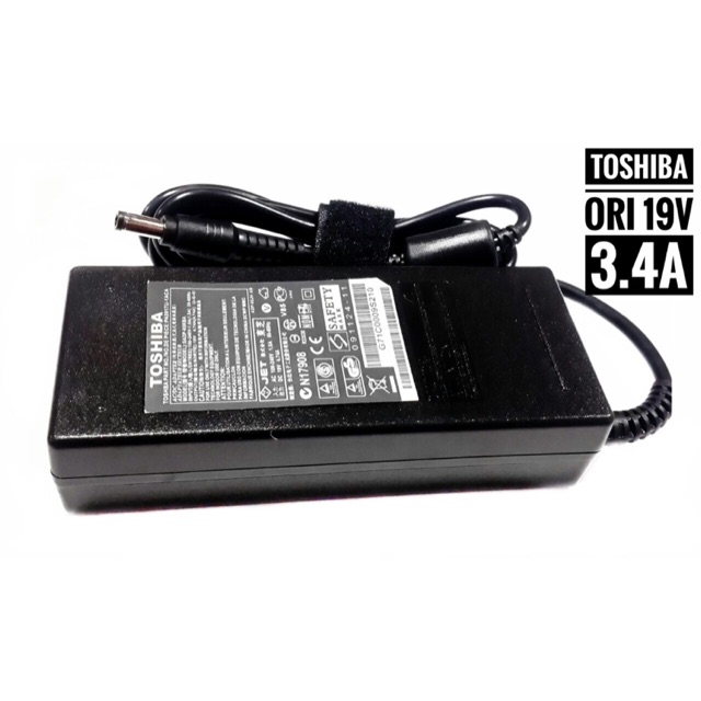 ADAPTOR LAPTOP TOSHIBA 19v-3.42a  CHARGER NOTEBOOK 19 volt 3.42 ampere