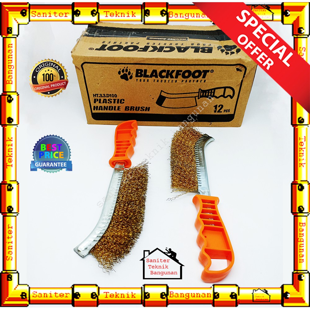 Sikat Kawat Baja Kuningan Model Golok Blackfoot