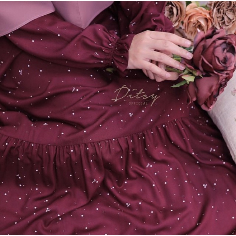 Ditsy Punto Maroon Size XS