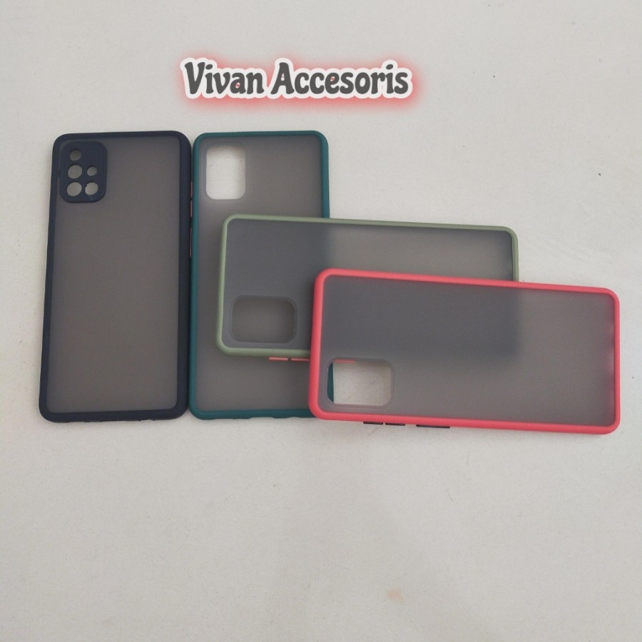 Case Samsung A71 Case Dove + Matte Transparan Fuze Macaron