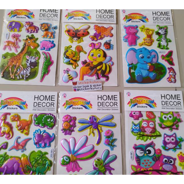 

Stiker anak timbul Home Decor Animals