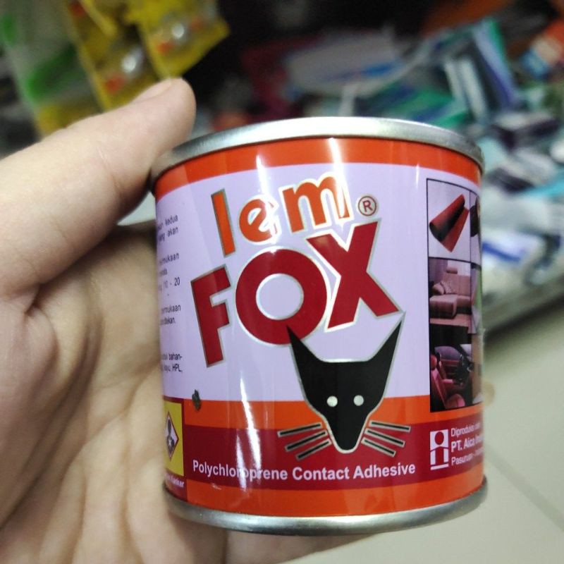 

lem fox kaleng / lem fox kaleng orange besi 70gr / lem serbaguna